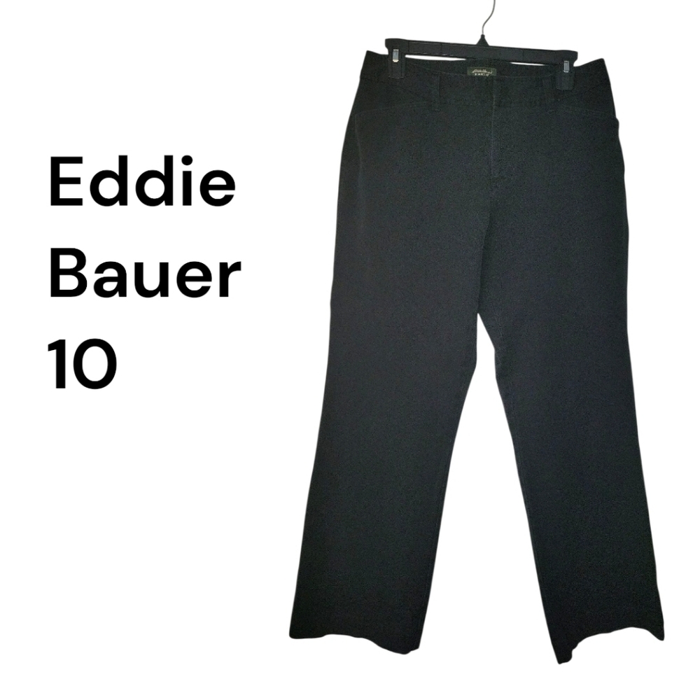 Eddie Bauer Blakely Fit Straight Leg Chino Pants, Black, 10, EUC